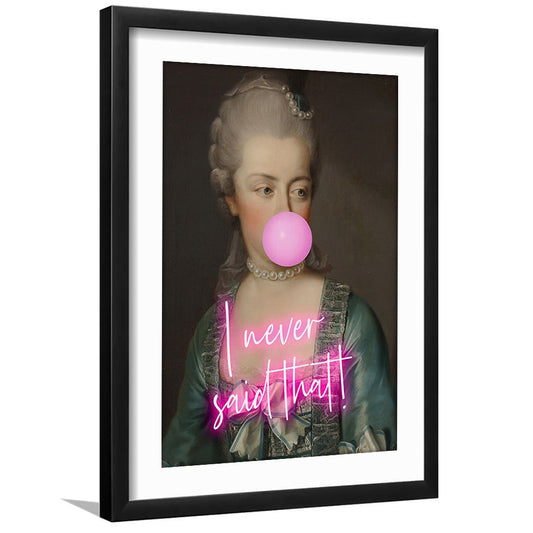 Marie Antoinette Print Wall Art Pink Wall Print, Framed Picture Print, Framed Art Prints White Border Wall Decor