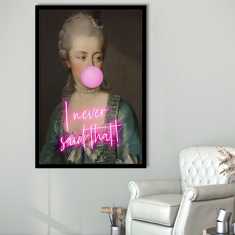 Marie Antoinette Print Wall Art Pink Wall Print, Framed Picture Print,, Framed Art Prints Wall Decor