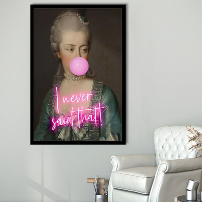 Marie Antoinette Print Wall Art Pink Wall Print, Framed Picture Print,, Framed Art Prints Wall Decor