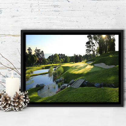 Marine Text Strand Albatros Golf Solutions Zwei Grad Opiate Blase, Floating Framed Canvas Print Wall Art