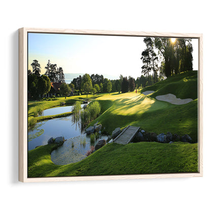 Marine Text Strand Albatros Golf Solutions Zwei Grad Opiate Blase, Floating Framed Canvas Print Wall Art