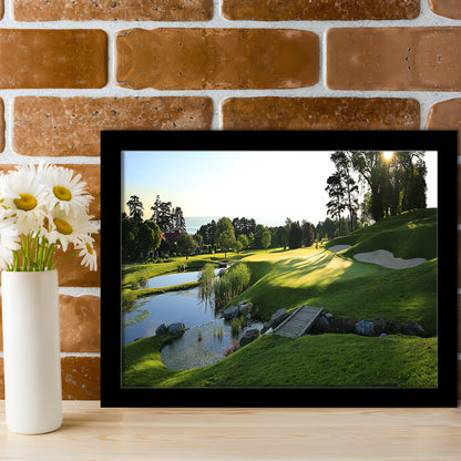 Marine Text Strand Albatros Golf Solutions Zwei Grad Opiate Blase, Framed Art Print Wall Decor, Picture Framed