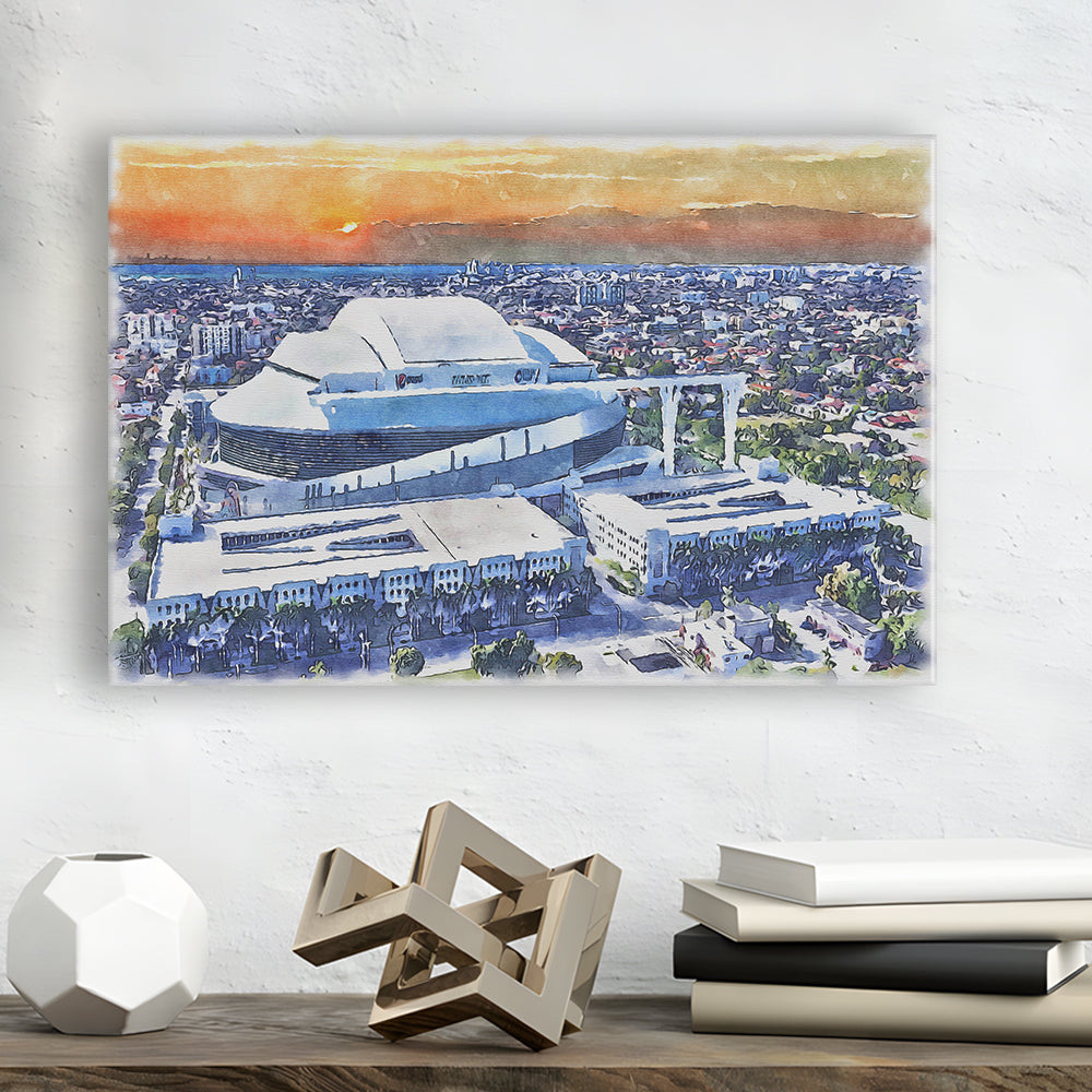 Marlins Baseball Stadium, LoanDepot Park Watercolor, Sport Art, Gifts for him, Canvas Print Wall Art