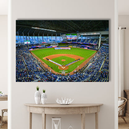 Marlins Park, Stadium Canvas, Sport Art, Gift for him, Man Cave Decor, Art Print, Canvas Print Wall Art