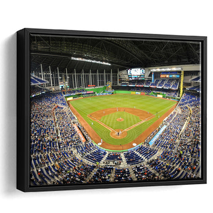 Marlins Park Stadium, Stadium Canvas, Sport Art, Framed Canvas Print Wall Art, Floating Frame