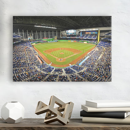 Marlins Park Stadium, Stadium Canvas, Sport Art, Gift for him, Man Cave Decor, Art Print, Canvas Print Wall Art