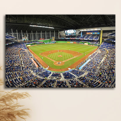 Marlins Park Stadium, Stadium Canvas, Sport Art, Gift for him, Man Cave Decor, Art Print, Canvas Print Wall Art