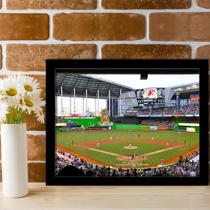 Marlins Park in Miami, Stadium Canvas, Sport Art, Gift for him, Framed Art Print Wall Decor, Picture Framed