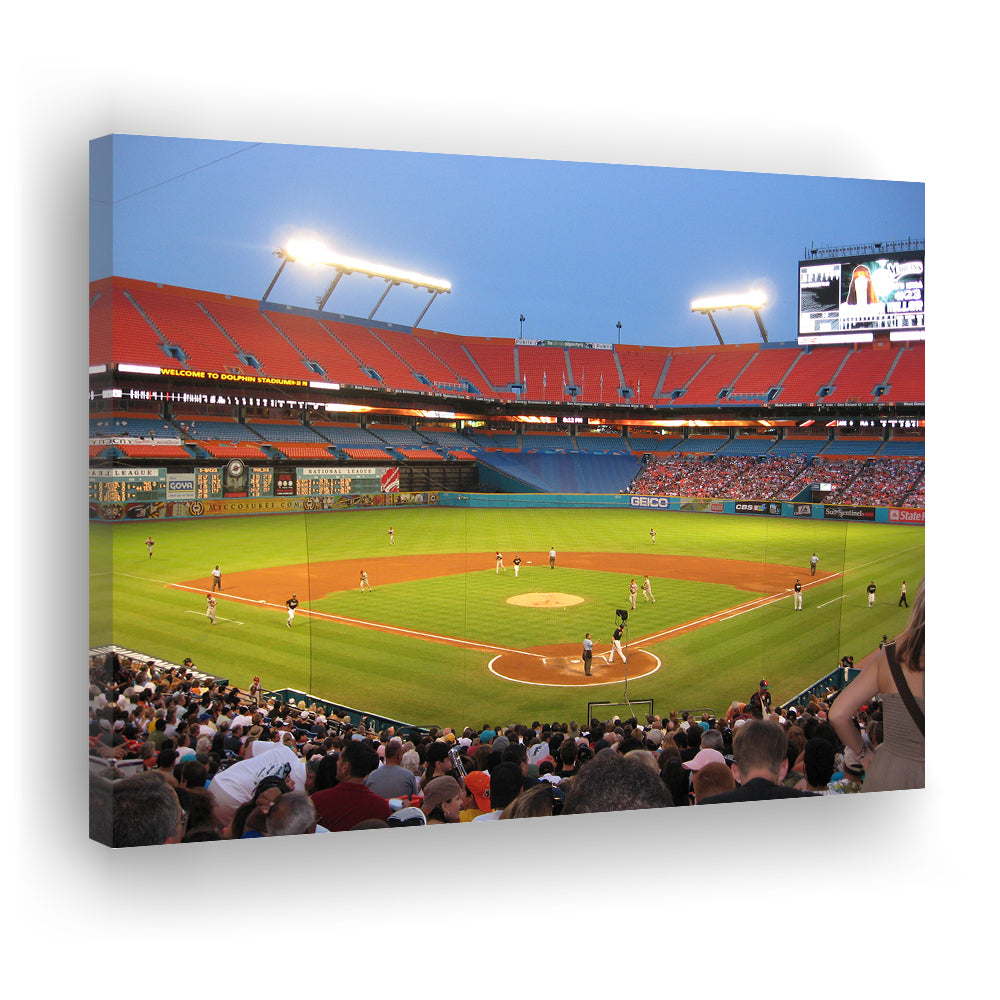Marlins, Stadium Canvas, Sport Art, Gift for him, Man Cave Decor, Art Print, Canvas Print Wall Art