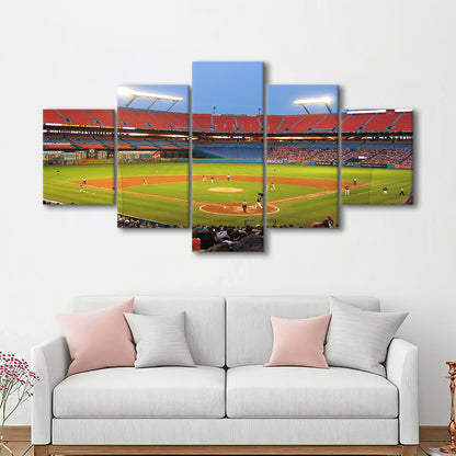Marlins, Stadium Canvas, Sport Art, Gift for him, 5 Panel, Large Canvas, Canvas Print Wall Art