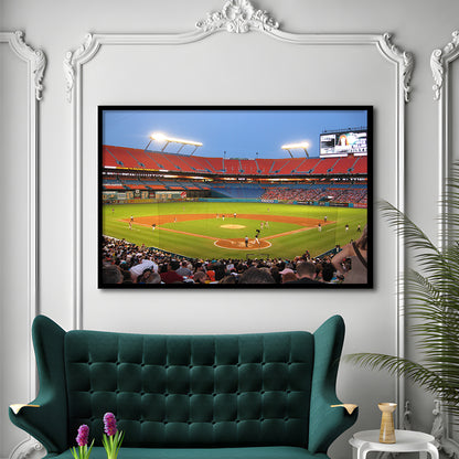 Marlins, Stadium Canvas, Sport Art, Gift for him, Framed Art Print Wall Decor, Picture Framed
