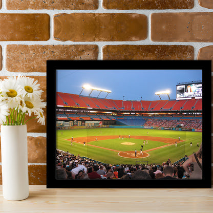 Marlins, Stadium Canvas, Sport Art, Gift for him, Framed Art Print Wall Decor, Picture Framed