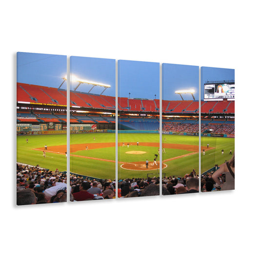 Marlins, Stadium Canvas, Sport Art, 5 Panel B, Extra Large Canvas, Canvas Print Wall Art