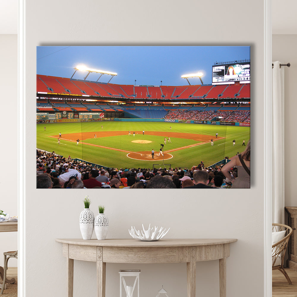 Marlins, Stadium Canvas, Sport Art, Gift for him, Man Cave Decor, Art Print, Canvas Print Wall Art