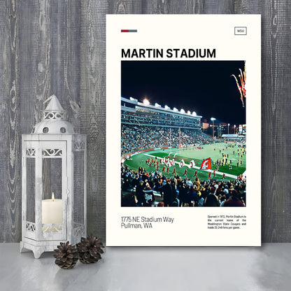 Martin Stadium Print, Washington State Cougars Stadium Canvas Art, Fan Gifts, Sport Art, Canvas Print Wall Art