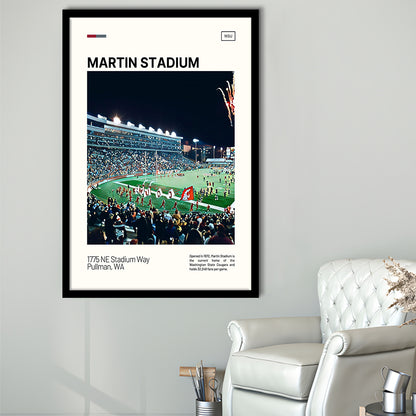 Martin Stadium Print, Washington State Cougars Stadium Art, Gifts for him, Sport Art, Framed Art Print Wall Decor