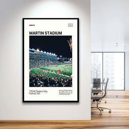 Martin Stadium Print, Washington State Cougars Stadium Art, Gifts for him, Sport Art, Framed Art Print Wall Decor