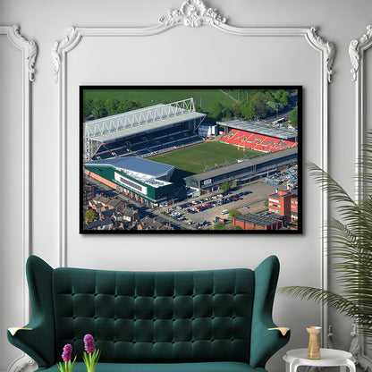 Mattioli Woods Welford Road Stadium, Stadium Canvas, Sport Art, Gift for him, Framed Art Print Wall Decor, Picture Framed