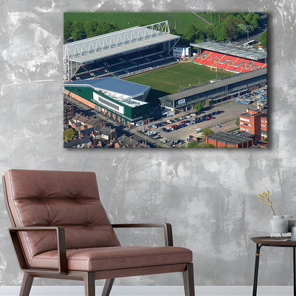 Mattioli Woods Welford Road Stadium, Stadium Canvas, Sport Art, Gift for him, Man Cave Decor, Art Print, Canvas Print Wall Art