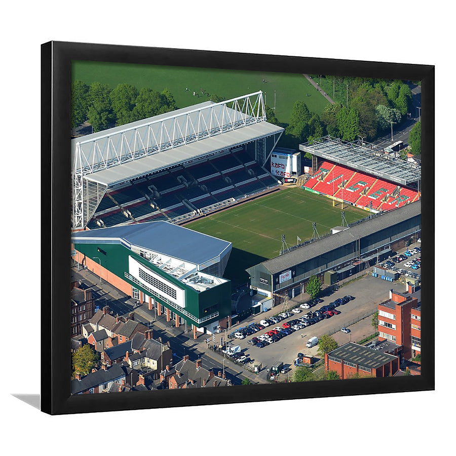 Mattioli Woods Welford Road Stadium, Stadium Canvas, Sport Art, Gift for him, Framed Art Print Wall Decor, Picture Framed