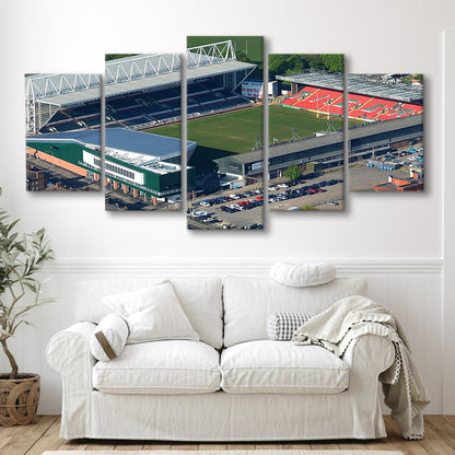 Mattioli Woods Welford Road Stadium, Stadium Canvas, Sport Art, Gift for him, 5 Panel, Large Canvas, Canvas Print Wall Art