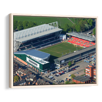 Mattioli Woods Welford Road Stadium, Stadium Canvas, Sport Art, Framed Canvas Print Wall Art, Floating Frame