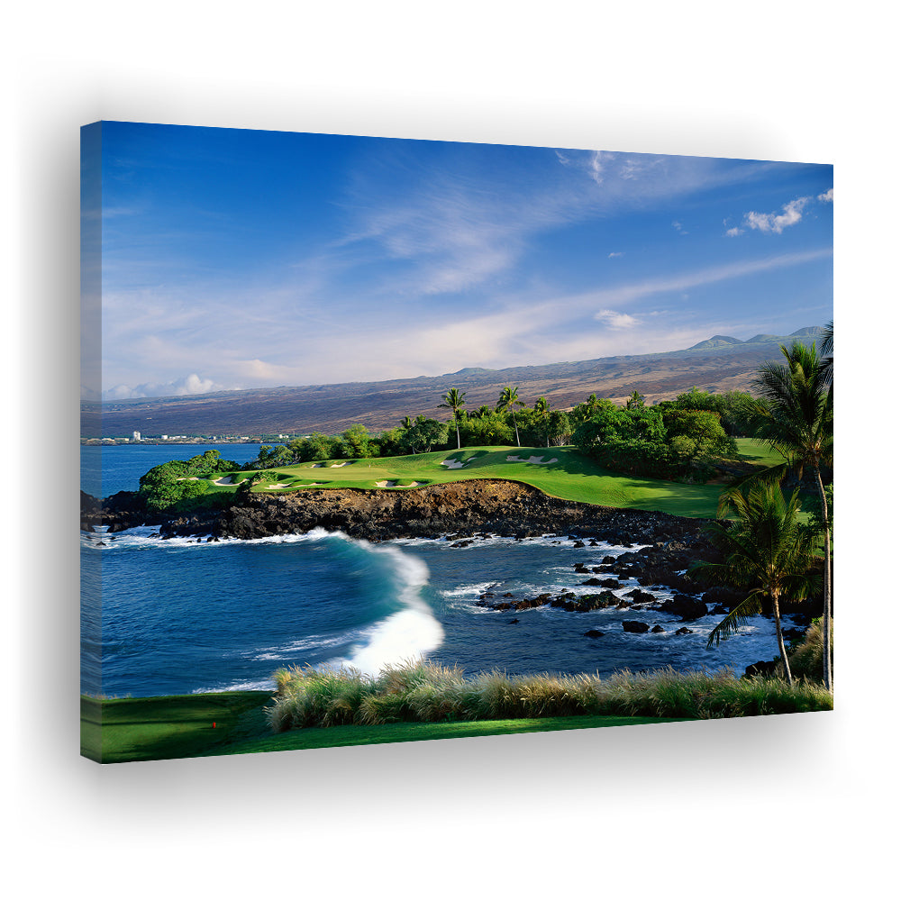Mauna Kea Golf Course Hole 03, Hawaii, Golf Art Print,Gifts Golf Lover