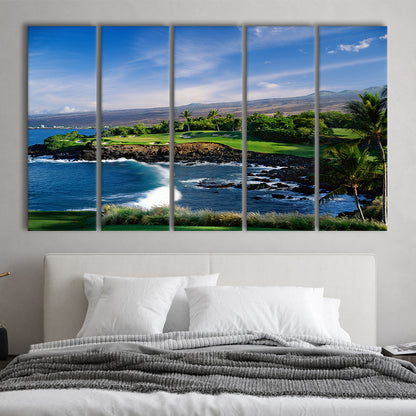 Mauna Kea Golf Course Hole 03, Hawaii, Golf Art Print, Extra Large Canvas Print Wall Art