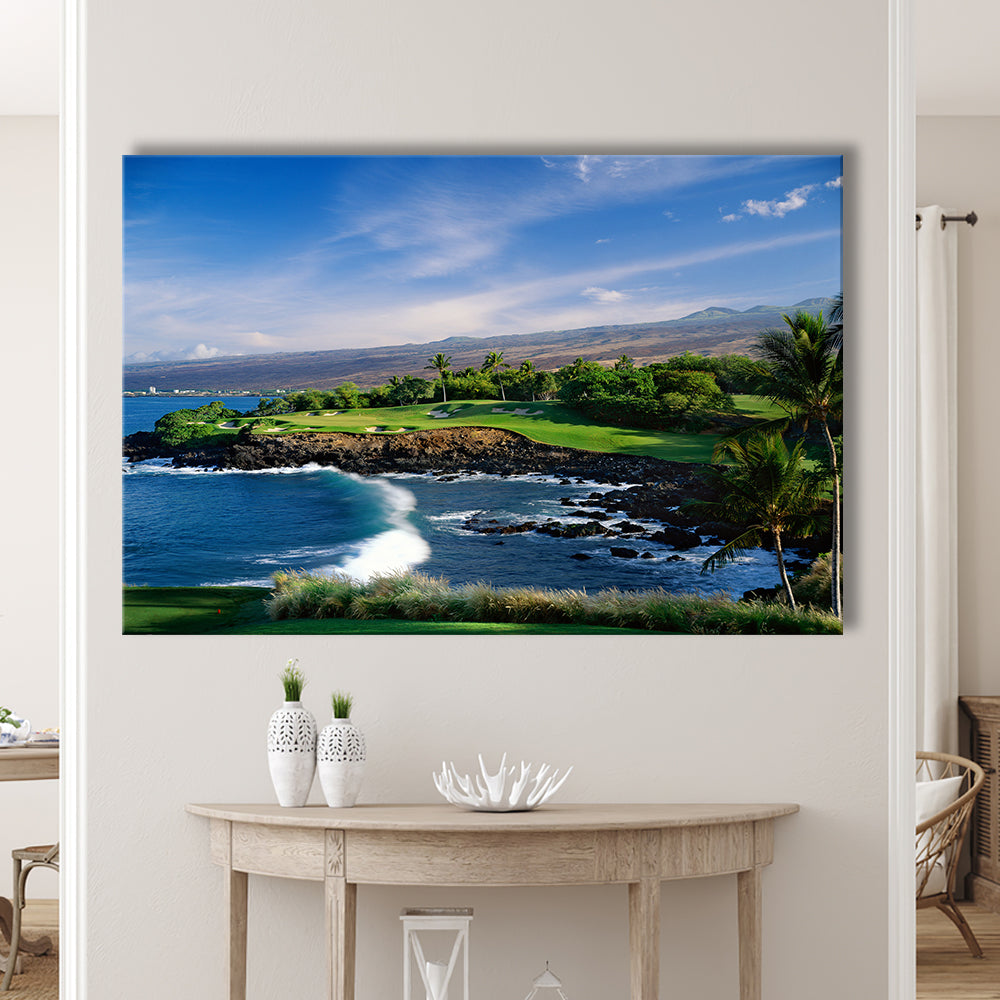 Mauna Kea Golf Course Hole 03, Hawaii, Golf Art Print,Gifts Golf Lover