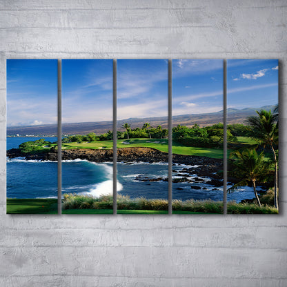 Mauna Kea Golf Course Hole 03, Hawaii, Golf Art Print, Extra Large Canvas Print Wall Art