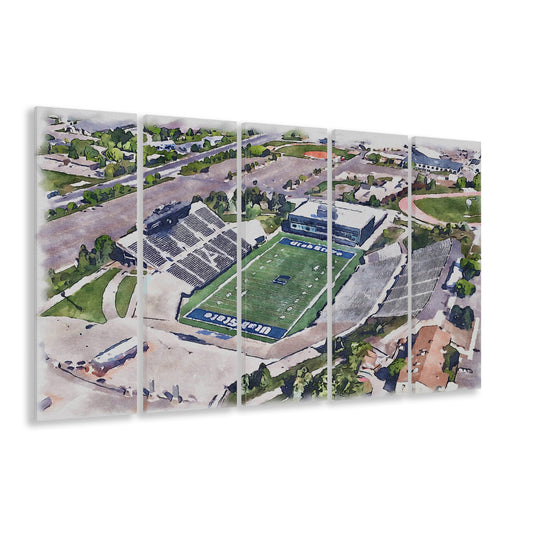 Maverik Painting Stadium Watercolor, Logan Utah Watercolor, Sport Art, Extra Large Canvas Print Wall Art
