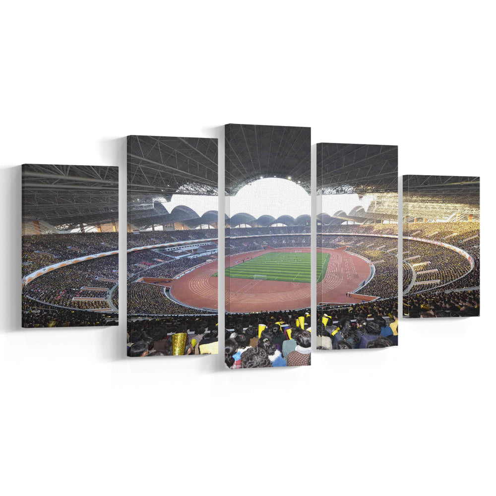 May Stadium North Korea, Stadium Canvas, Sport Art, Gift for him, 5 Panel, Large Canvas, Canvas Print Wall Art