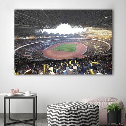 May Stadium North Korea, Stadium Canvas, Sport Art, Gift for him, Man Cave Decor, Art Print, Canvas Print Wall Art