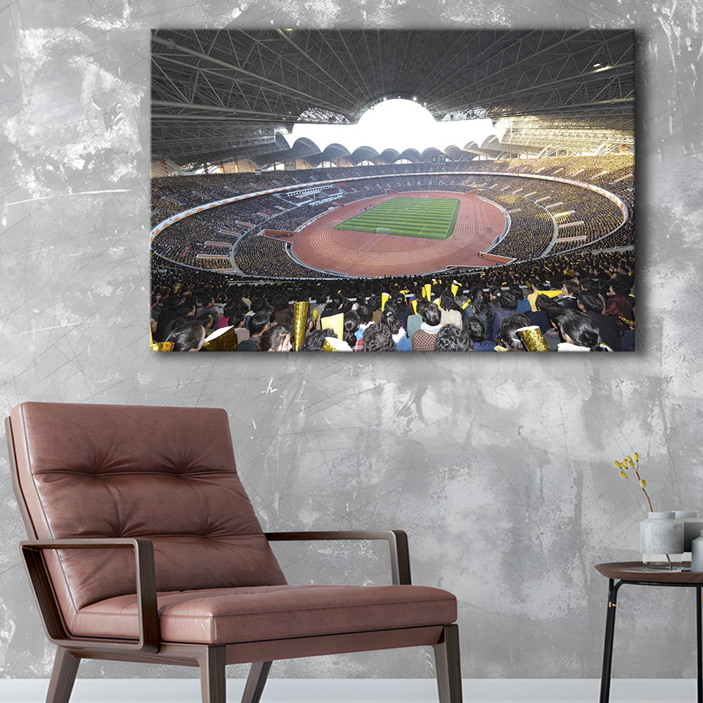 May Stadium North Korea, Stadium Canvas, Sport Art, Gift for him, Man Cave Decor, Art Print, Canvas Print Wall Art