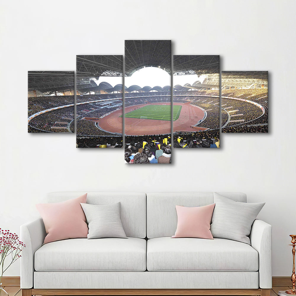 May Stadium North Korea, Stadium Canvas, Sport Art, Gift for him, 5 Panel, Large Canvas, Canvas Print Wall Art