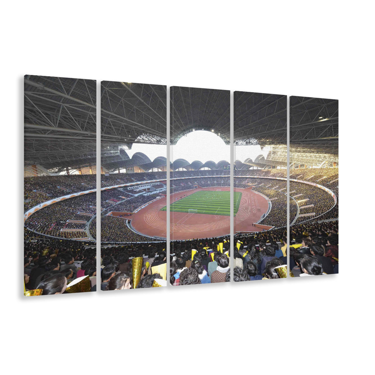 May Stadium North Korea, Stadium Canvas, Sport Art, 5 Panel B, Extra Large Canvas, Canvas Print Wall Art