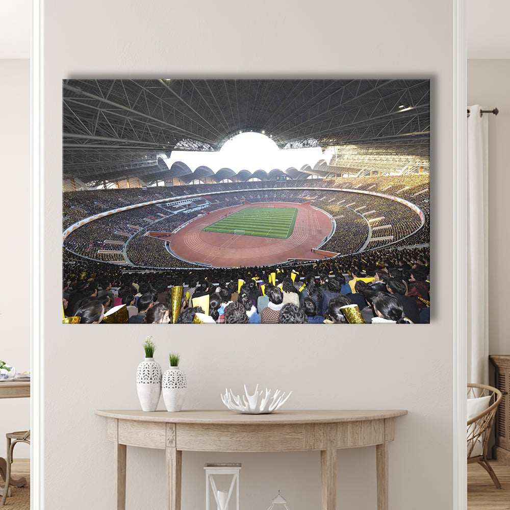May Stadium North Korea, Stadium Canvas, Sport Art, Gift for him, Man Cave Decor, Art Print, Canvas Print Wall Art