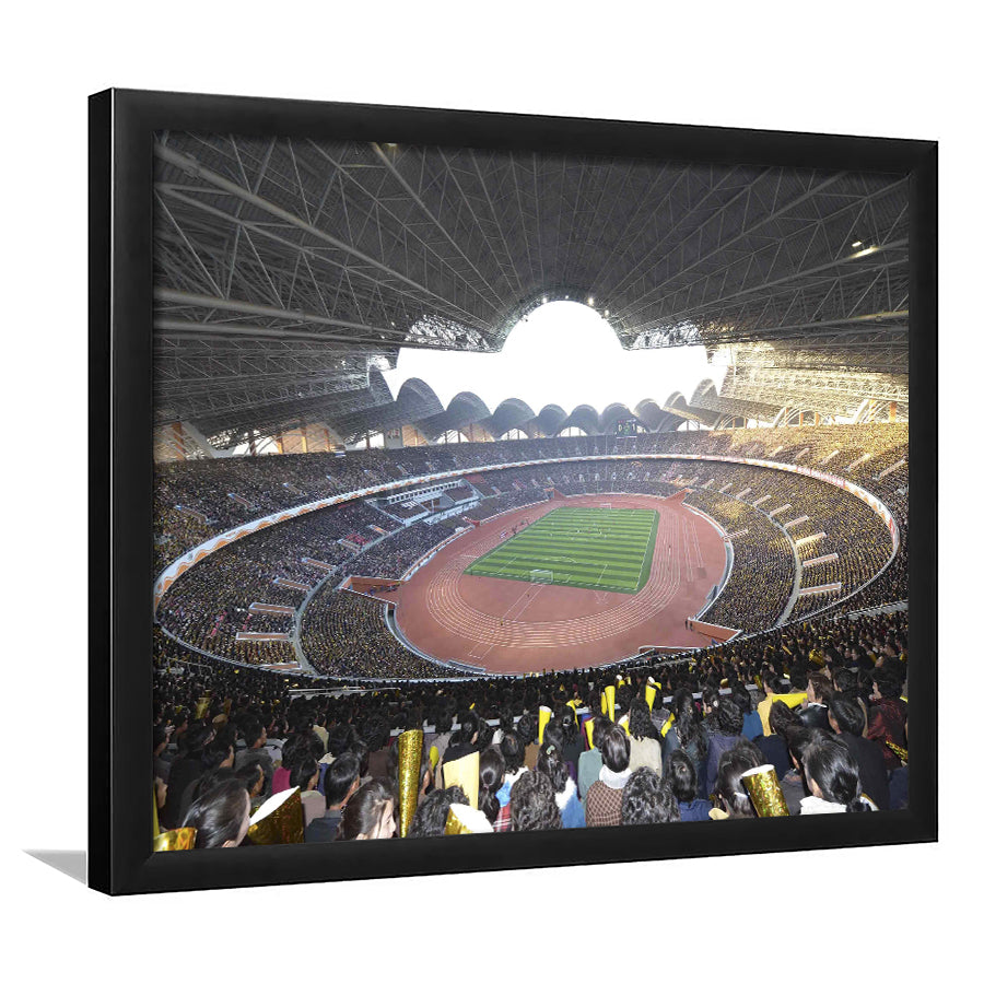 May Stadium North Korea, Stadium Canvas, Sport Art, Gift for him, Framed Art Print Wall Decor, Picture Framed