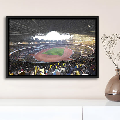 May Stadium North Korea, Stadium Canvas, Sport Art, Framed Canvas Print Wall Art, Floating Frame