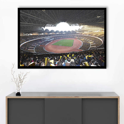 May Stadium North Korea, Stadium Canvas, Sport Art, Gift for him, Framed Art Print Wall Decor, Picture Framed