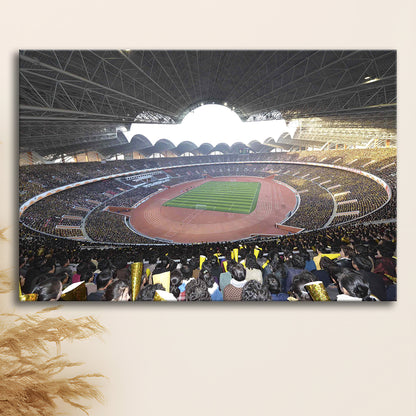 May Stadium North Korea, Stadium Canvas, Sport Art, Gift for him, Man Cave Decor, Art Print, Canvas Print Wall Art