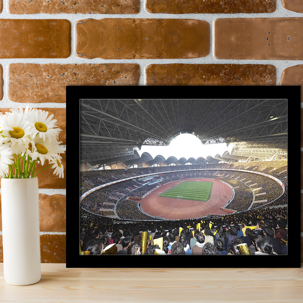May Stadium North Korea, Stadium Canvas, Sport Art, Gift for him, Framed Art Print Wall Decor, Picture Framed