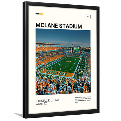 McLane Stadium Print, Baylor Bears Stadium Art, Gifts for him, Sport Art, Framed Art Print Wall Decor