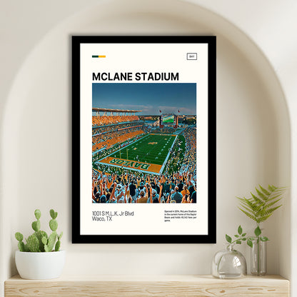 McLane Stadium Print, Baylor Bears Stadium Art, Gifts for him, Sport Art, Framed Art Print Wall Decor