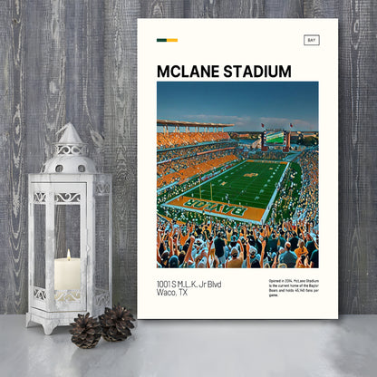 McLane Stadium Print, Baylor Bears Stadium Canvas Art, Fan Gifts, Sport Art, Canvas Print Wall Art