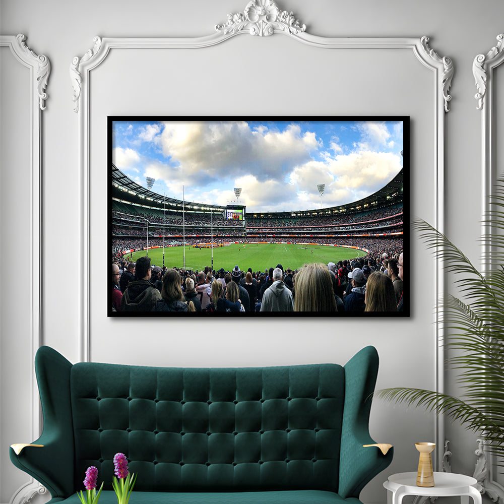 Melbourne Cricket Ground, Stadium Canvas, Sport Art, Fan Gifts, Framed Art Print Wall Decor, Picture Framed