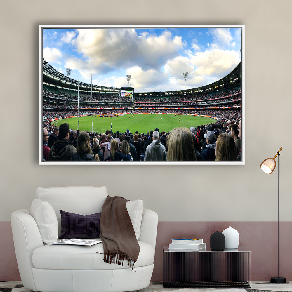 Melbourne Cricket Ground, Stadium Canvas, Sport Art, Fan Gifts, Framed Canvas Print Wall Art, Floating Frame