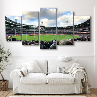 Melbourne Cricket Ground, Stadium Canvas, Sport Art, Fan Gifts, 5 Panel, Large Canvas, Canvas Print Wall Art