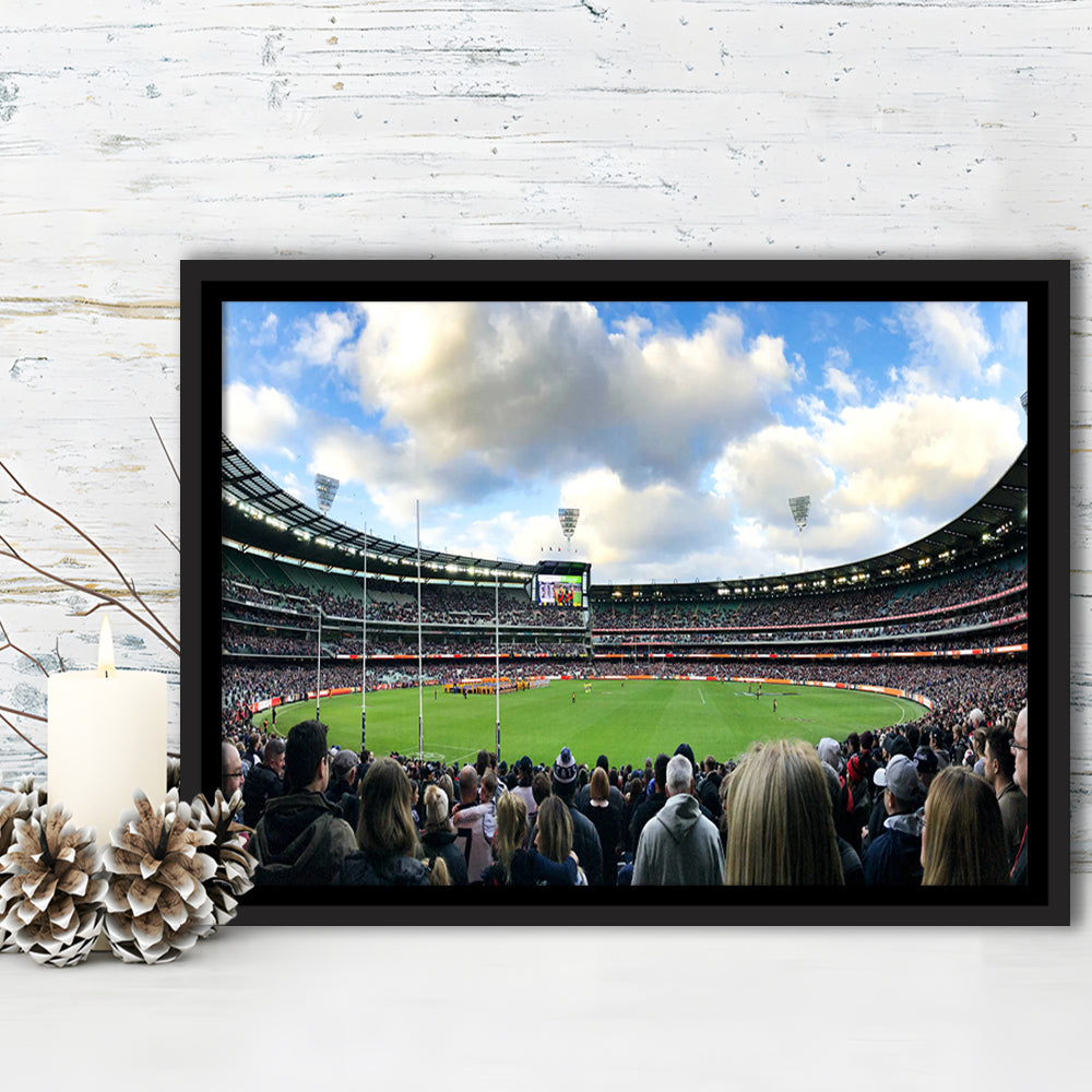 Melbourne Cricket Ground, Stadium Canvas, Sport Art, Fan Gifts, Framed Canvas Print Wall Art, Floating Frame