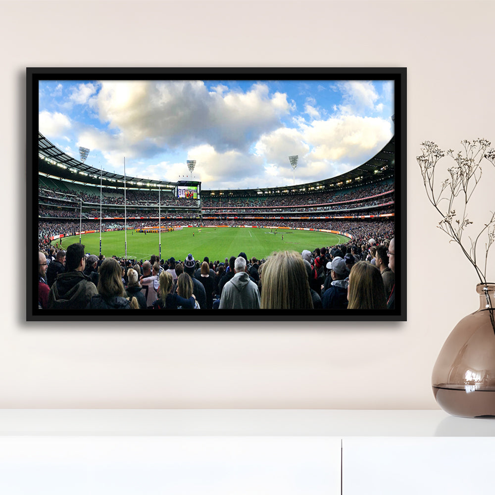 Melbourne Cricket Ground, Stadium Canvas, Sport Art, Fan Gifts, Framed Canvas Print Wall Art, Floating Frame
